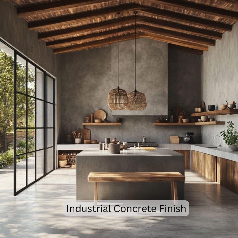 4 Industrial Concrete Finish Kitchen