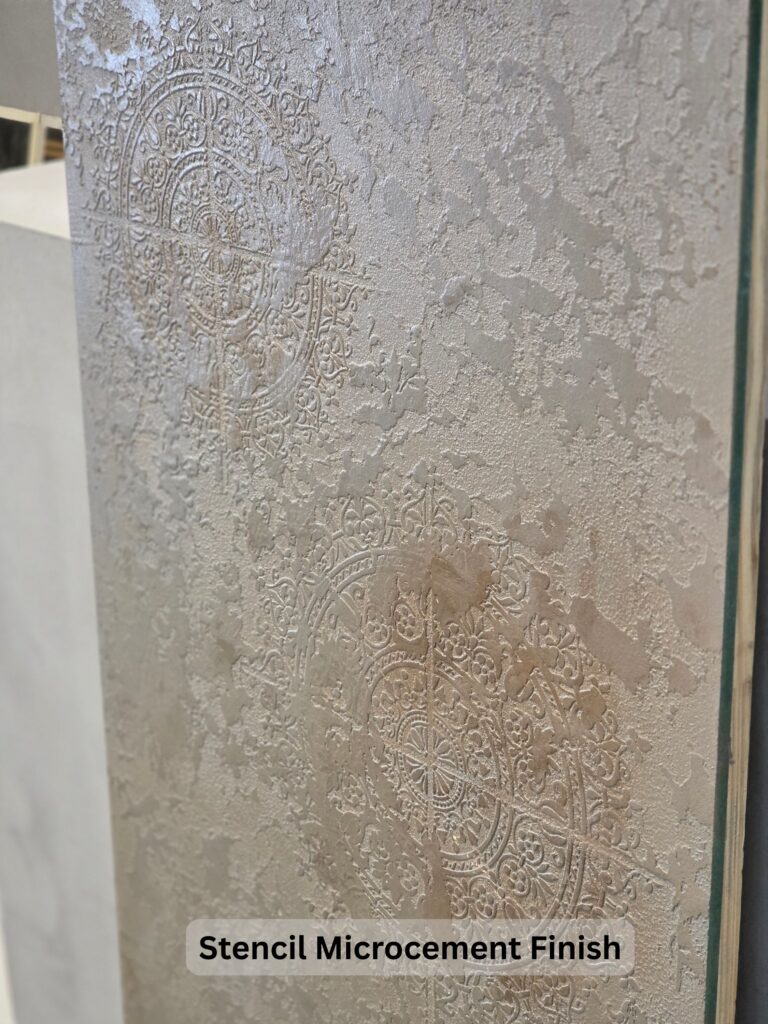 Microcement (Two toned) with Stencil Art